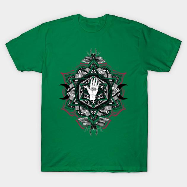 Unisex Fashion TShirt Hamsa Mandala Of The Triple Goddess Print TShirt Plus Size S-5XL T-Shirt 100%Cotton Tops O Neck Short Sleeve Tees