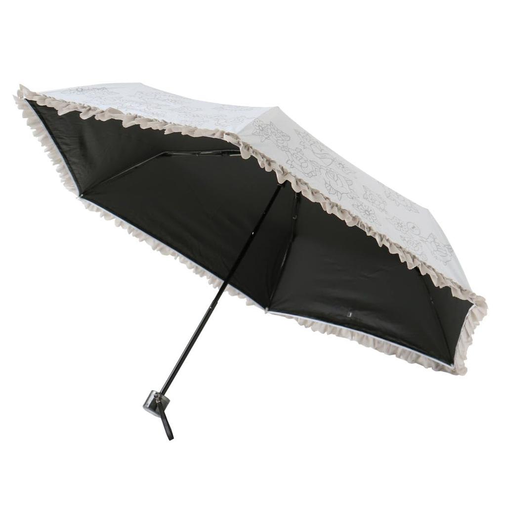 FAUCHON Folding Parasol Monotone Ange White (with Pouch) 001266-0001-01