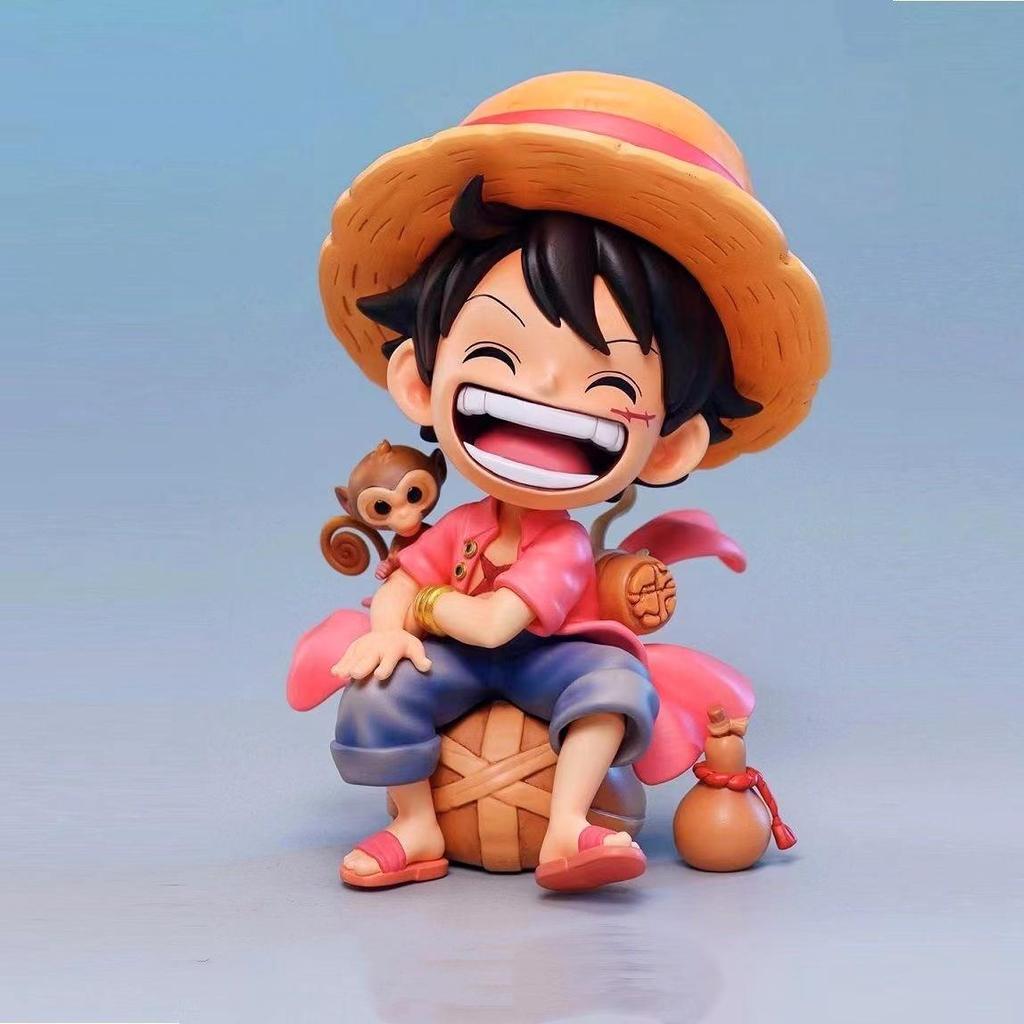 Q Version Luffy, Zoro, Sanji Action Figures - Trendy Car Ornament Toy Models
