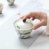 Hand-Painted Green Bamboo Travel Tea Set