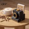 Coffee Powder Stencil Tool 3D Printed Latte Art Camera, Manual Printer with Cappuccino Pattern Maker Template Cards, Cocoa Cinnamon for Hot Chocolate