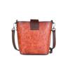 Genuine Leather Women's Vintage Bag   Crossbody Bag Flower Design