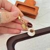 Ladies' Bag Pendant Keychain Brown Earbud Cover with Zipper Creative and Cute Coin Wallet Pendant
