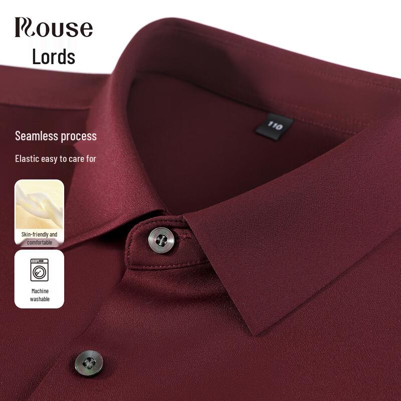 Men s Luoz 2026 Seamless Business Casual Long-Sleeve Shirt 56