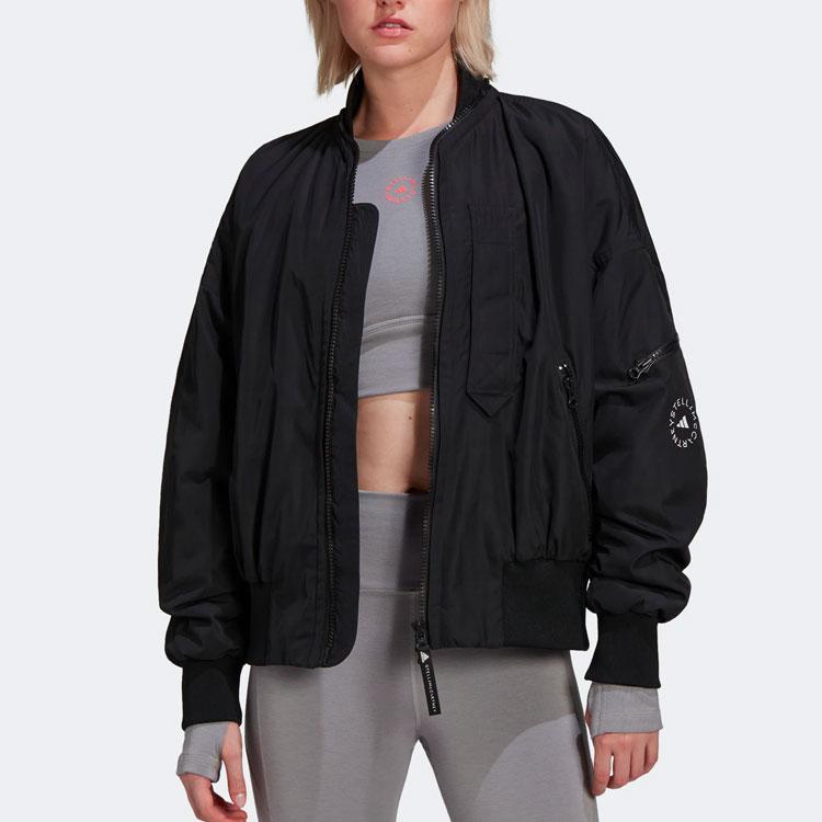 Adidas X Stella McCartney Solid Color Casual Sports Jacket Women Jacket Black H59969