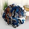 1pc Blue Dragon vs Tiger Cartoon Umbrella,Compact Umbrella, Suitable for Camping, Ideal Easter Birthday Gift for Family and Friends.N009