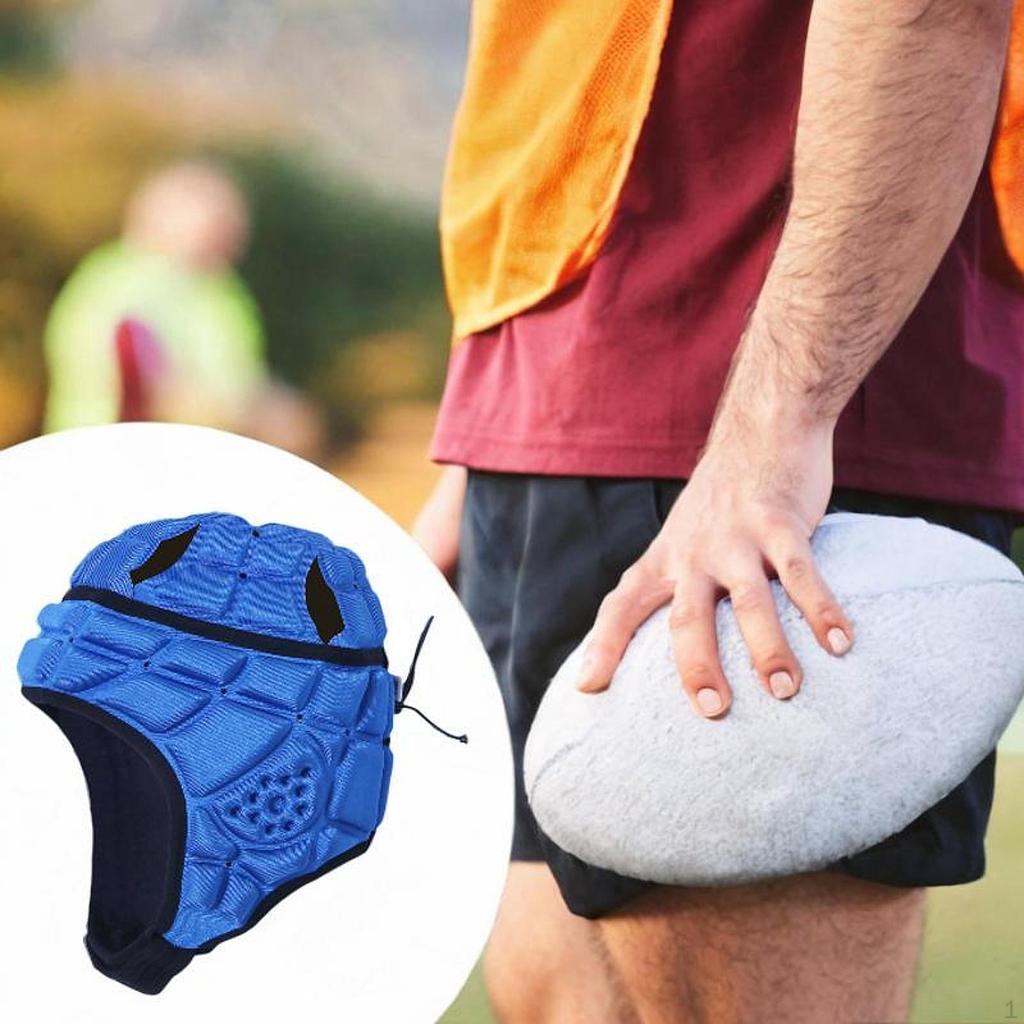 Rugby Helmet Adjustable Soft Protective Cap for Flag Football Pitcher Sports