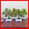 Simulated Multicolor Siraitia Grosvenorii Flower Artificial Green Plant Potting