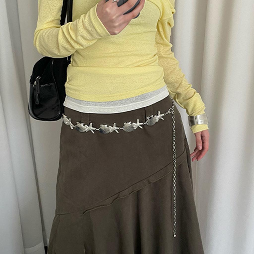 Metal Shell Starfish Waist Chain Adjustable Length Body Jewelry Gift for Fashion Forward Women And Ocean Lovers