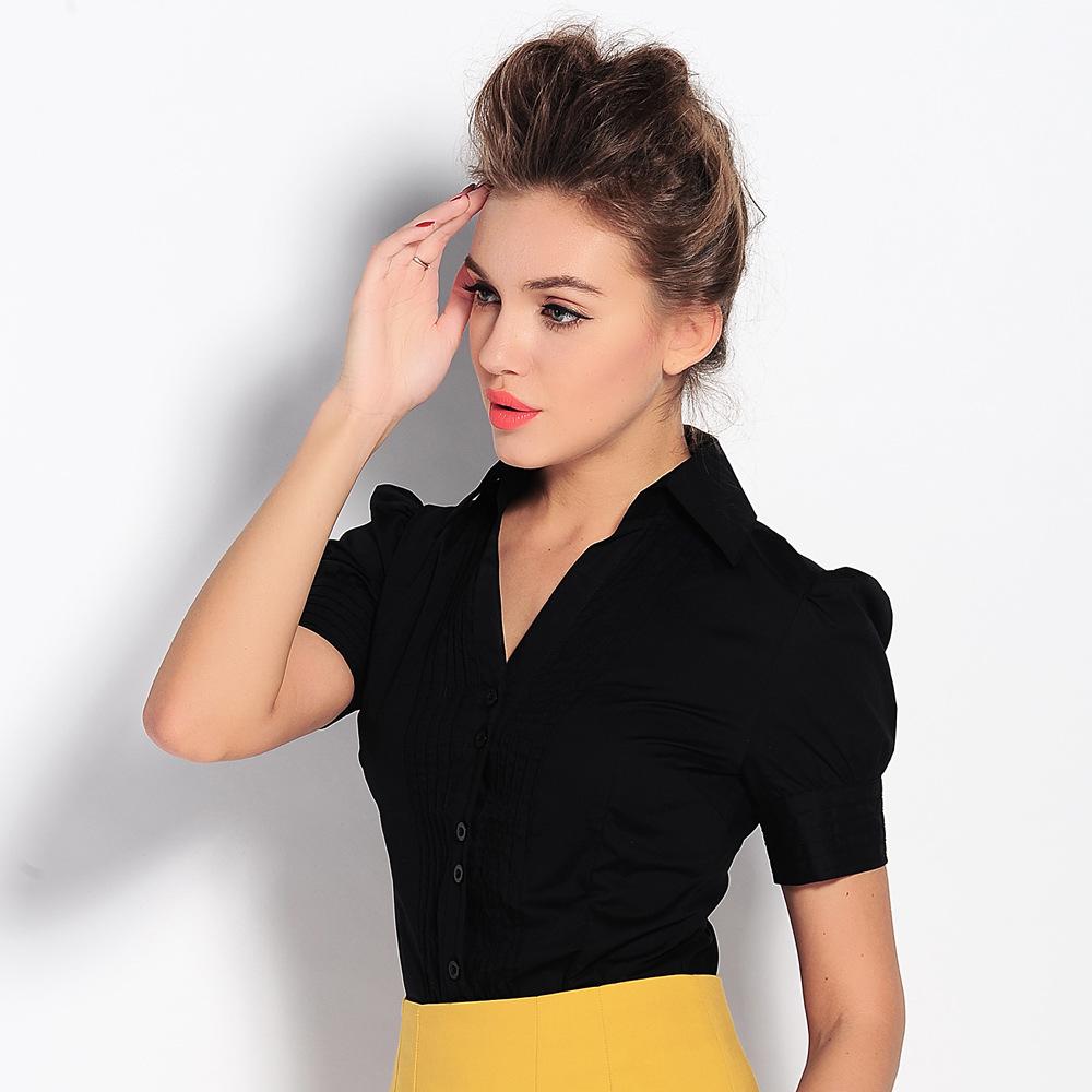 

2025 Spring/Summer European Style Slim Fit Women s Short-Sleeved Pleated Jumpsuit Shirt (Plus Size) 3XL