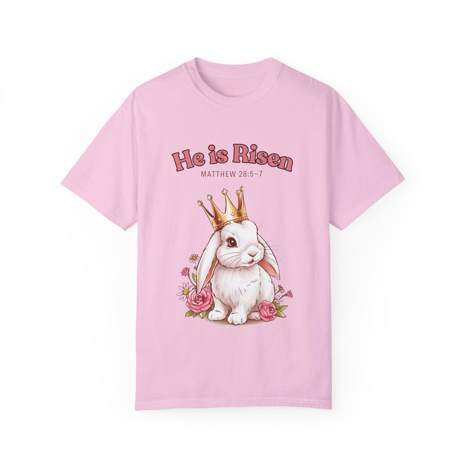 Easter Bunny Tee, He is Risen T-shirt, Christian Apparel, Spring shirt XL