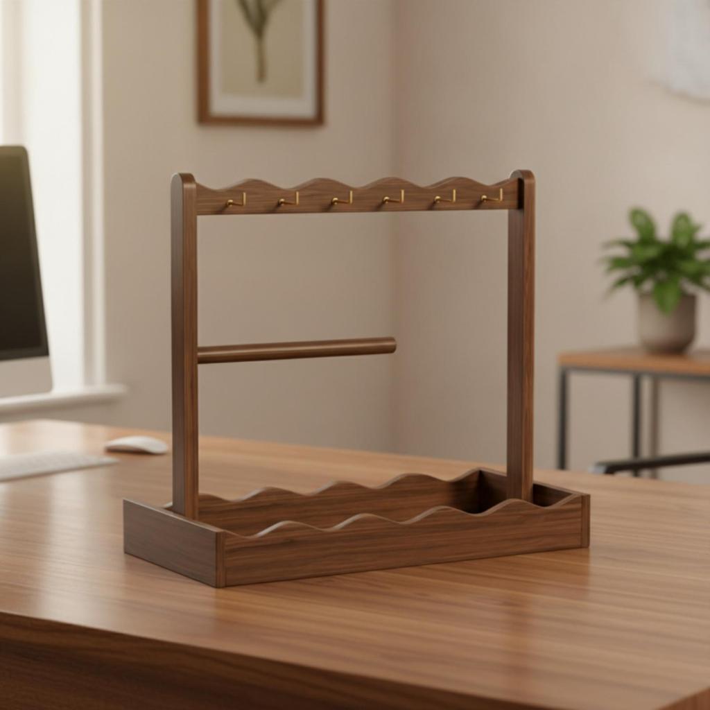 Wooden Entryway Organizer Rack Multi-Functional for Hallway