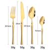 JANKNG 24Pcs White Gold Tableware Set Stainless Steel Dinnerware Spoon Fork Knife Cutlery Kitchen Food Flatware Silverware Set