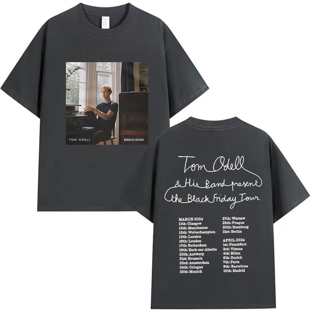 Tom Odell Tour Album 2025 Tshirt Pattern High End Mens and Womens Retro Pure Cotton Tshirt M