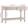 VidaXL Table console blanc 110x35x75 cm bois de manguier solide, table de canapé, table console de couloir, derrière la 4009375