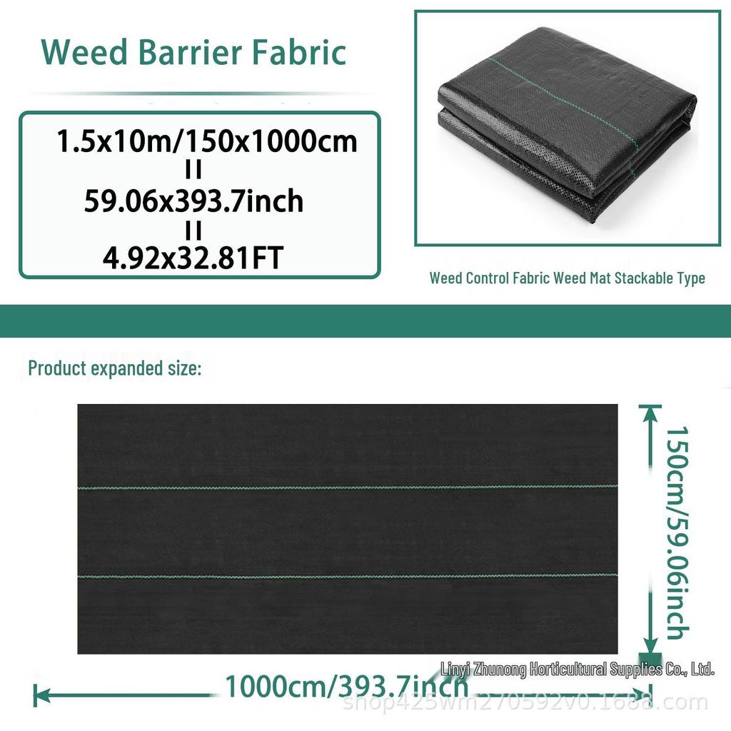 Black PP Weed Barrier Cloth: Breathable, Water-Permeable Ground Cover for Orchards and Gardens