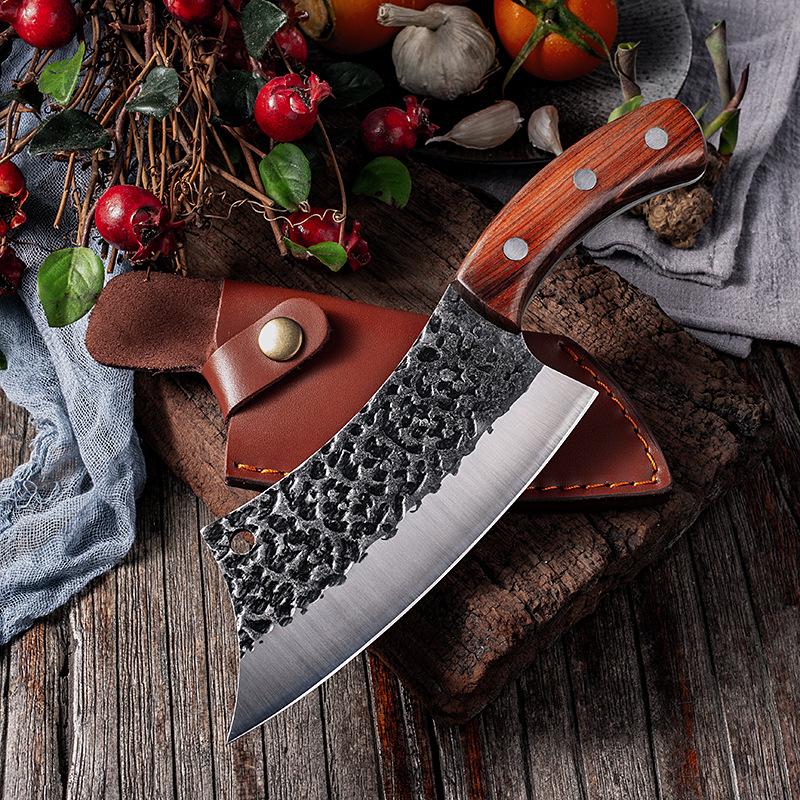 High-Carbon Steel Kitchen Knives Meat Cleaver Chef Cutter Handmade Butcher Knife Cooking Cutting Tools