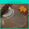 Vintage Ethnic Style Multilayer Tassel Necklace For Women With Geometric Zinc Alloy Chain