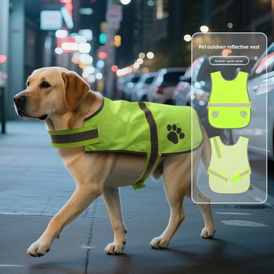 Pet Reflexní Bezpečnostní Vesta Fluorescenční Psí Oblečení Psí Tlapa Noční Oblečení Štěněčí Vesta Noční Oblečení