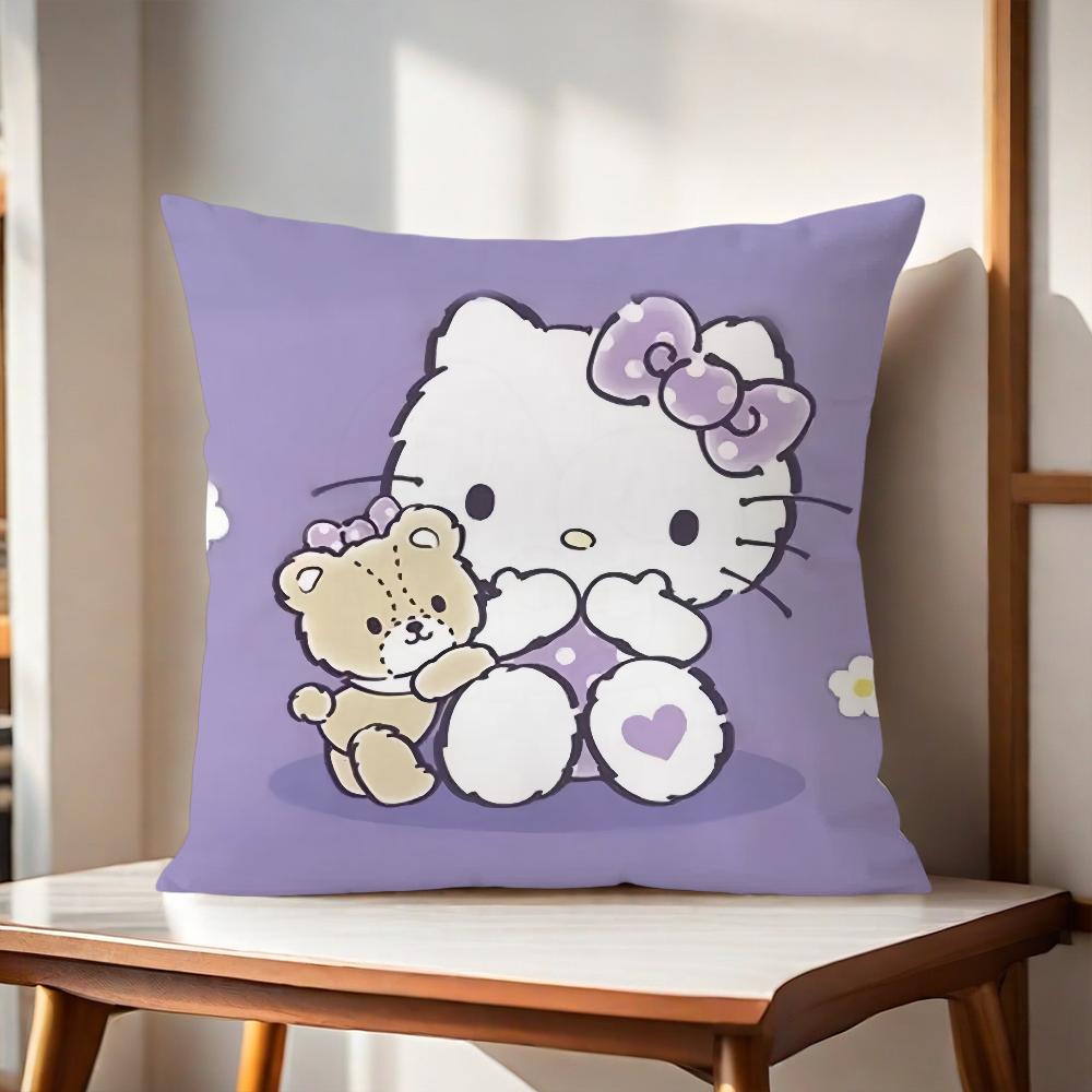 Kawaii H-Hello K-Kitty Cushion Cover For Pillow Printing Sofa Decoration Home Car Room Coffee Shop Office Nordic Simplicity