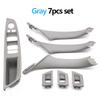LHD Carbon Fiber Beige Black Interior Door Pull Handle Trim Cover Set For BMW 5 Series F10 F11 F18 520i 523i 525i 528i 535i