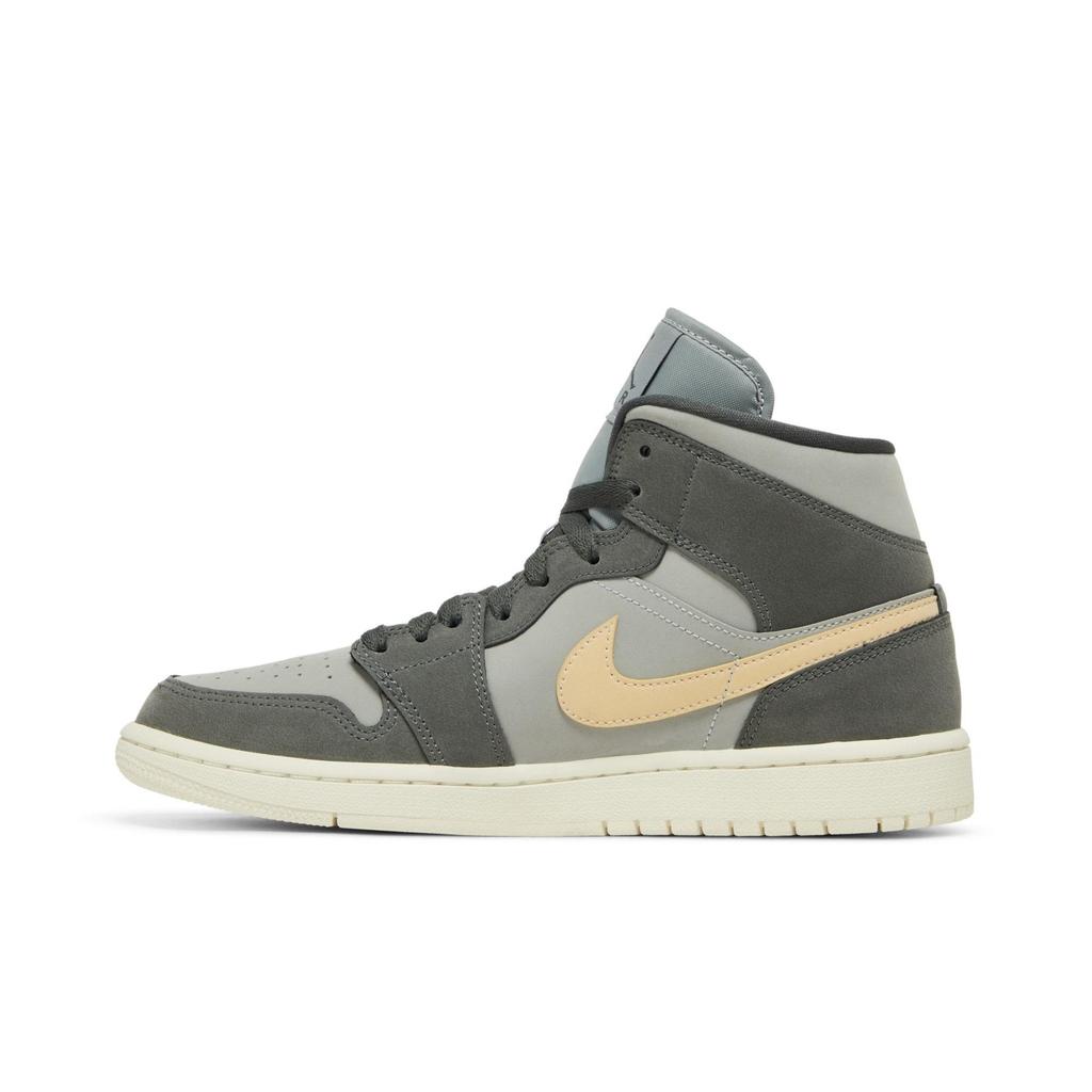 Womens Air Jordan 1 Mid 'Iron Grey Onyx' (women's Sizes) Iron Grey / White Onyx Vintage Basketball Shoes BQ6472 020
