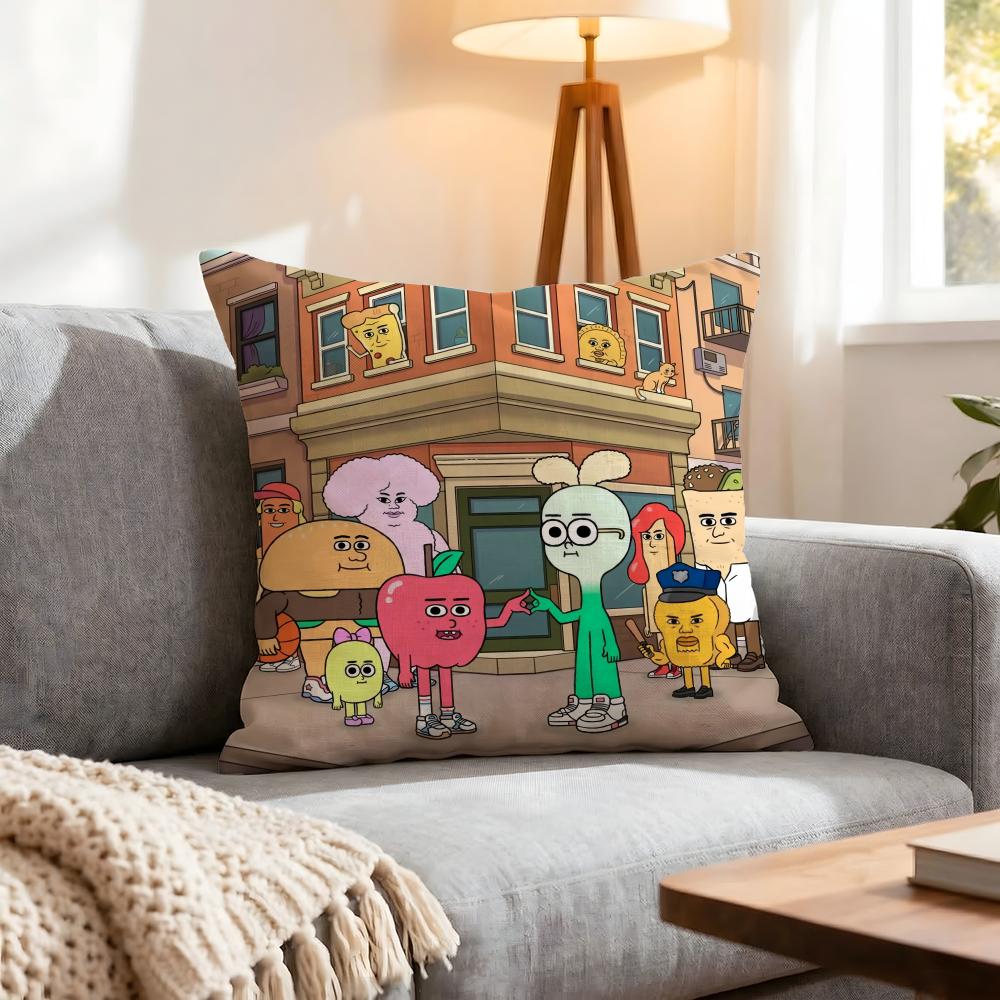 Cartoon Apple And Onion Cushion Cover 1Pcs Decorative Covers Soft Cushion Case For Sofa Couch Decor 40X40 45X45 Pillowcases