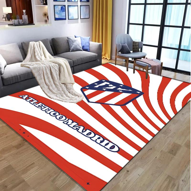 Tapis Motif Club de Football, Tapis Intérieur/Extérieur, pour Pique-nique, Salle de Jeux, Chambre à Coucher, Bureau, Salon, Tapis Décoration de Maison, Cadeau d'Anniversaire