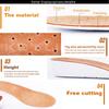 1Pair Height Increase Insole Men Woman Comfort Orthopedic Shoes Insoles Genuine Leather Non-Slip Shoe Pads Arch Support Inserts