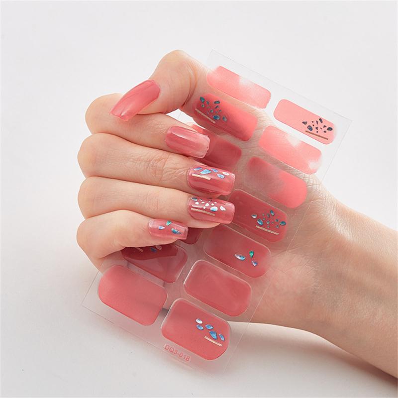 Pegatinas de Uñas de Cobertura Completa Esmalte de Uñas de Moda Decoración de Uñas Brillo Espumoso Autoadhesivas Manicura Diseñador Pegatina de Arte de Uñas