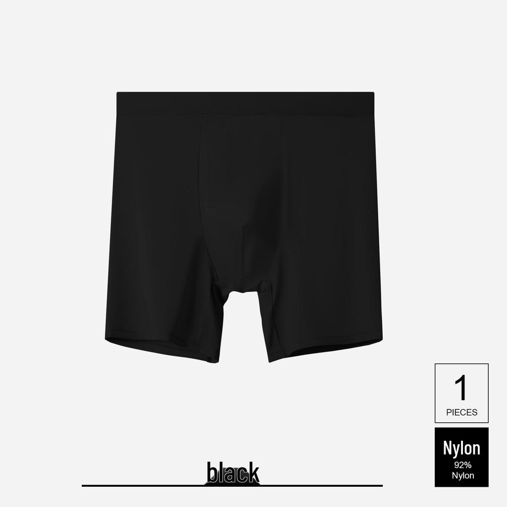 Eisseide Herren Anti-Scheuer-Nahtlose Sport-Boxershorts, Verlängerte Länge, Übergröße, Atmungsaktiv & Antibakteriell.