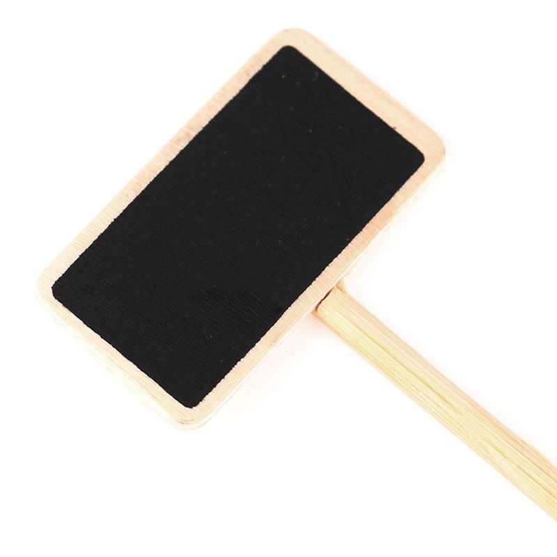 50 Mini tabule Dřevo Zpráva Břidlice Obdélník Klip Panel Karta Poznámky Štítek