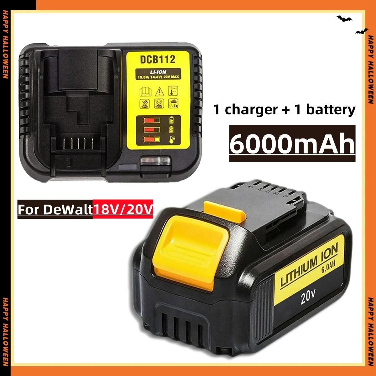 

для DeWalt DCB200 18 В/20 В 6000 мАч литиевая сменная батарея для Dewalt DCB184 DCB200 DCB182 DCB180 Аккумулятор для отвертки