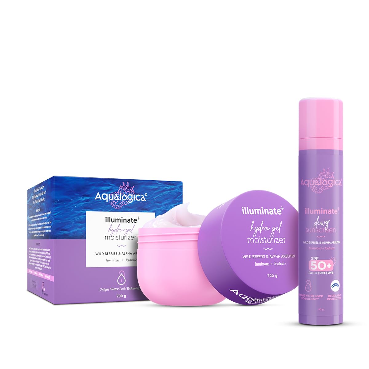 

Aqualogica Illuminate+ Dewy Sunscreen & Gel Moisturizer Kit