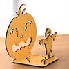 Halloween Shadow Candle Holder Funny Shadow Stand Candlestick with Witch Skeleton Pumpkin Cat Silhouette Holiday Table Centerpiece
