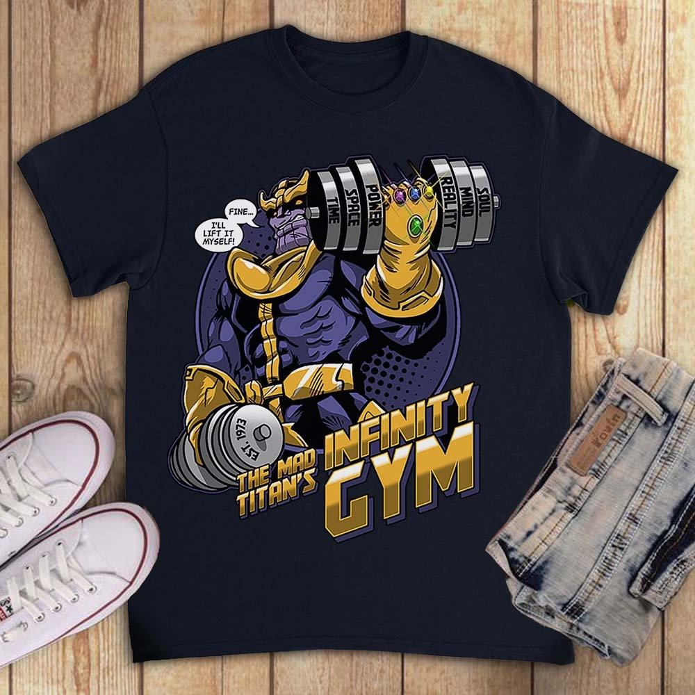 Retro The Mad Power Gym TShirt Fitness Bodybuilding Workout Graphic Tee Men Funny Purple Giant Weightlifting Cotton Muscle Tee S