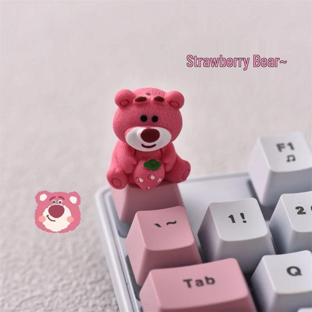 

Strawberry Bear Cute Esc Keycap for Mechanical Keyboards