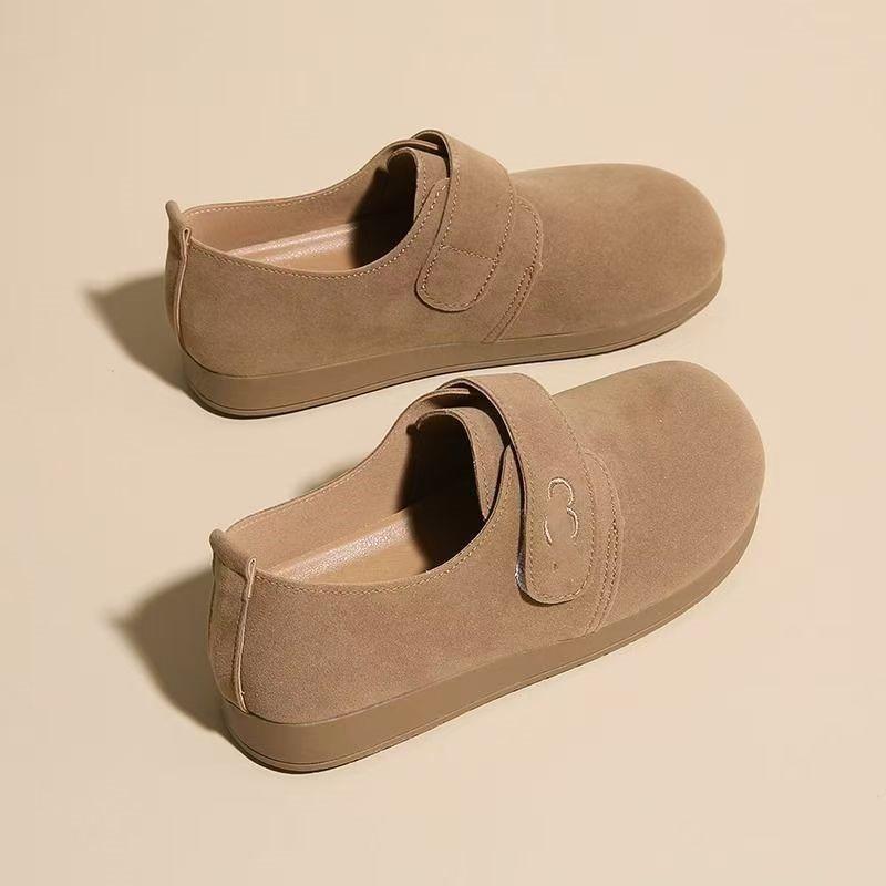 

Retro autumn new women s shoes soft-soled single shoes commuter Doudou shoes casual cork shoes 40 хаки
