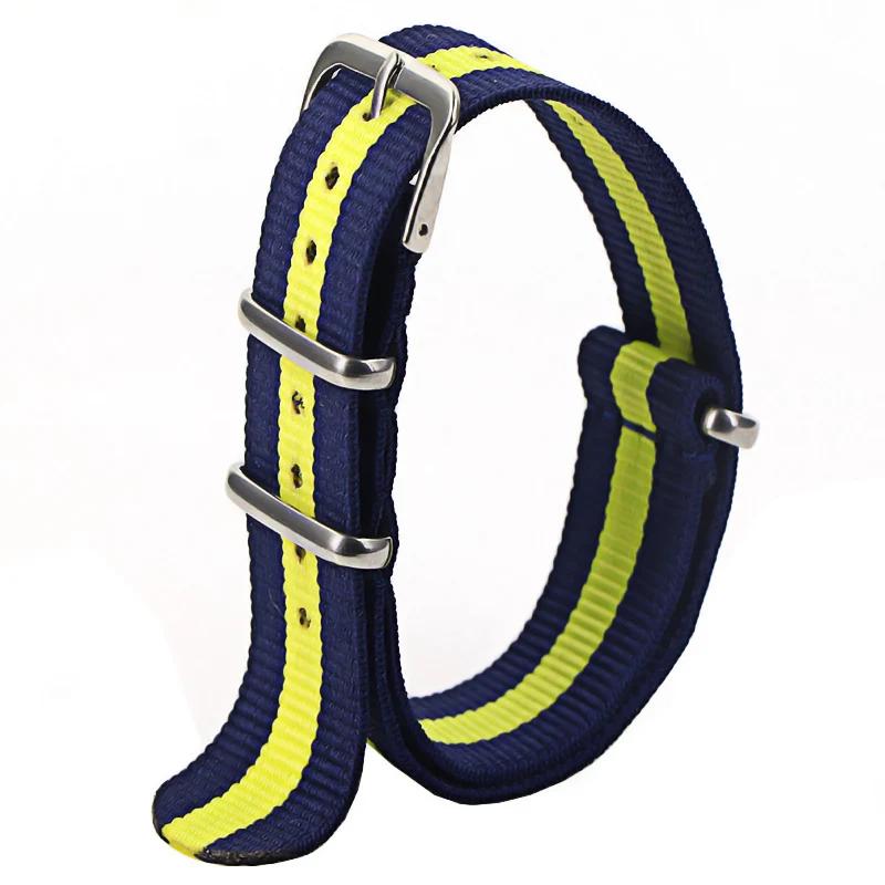 Sport Nylon Watch Band for Women&Men Watch Strap 18mm 20mm 22mm Army Sport Strap Fabric Nylon Watchband Buckle Belt