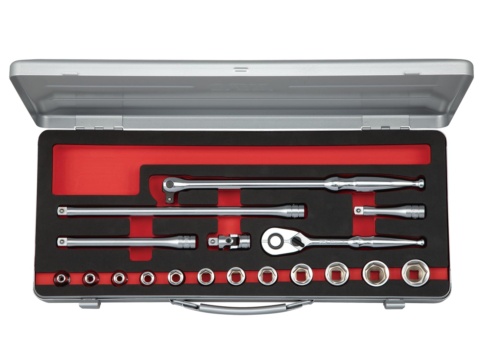 

Набір торцевих ключів Kyoto Machinery Tools Hexagon TB318A (KTC) 9,5 кв. [18 частин] срібний