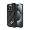 Karl Lagerfeld Diagonal Quilted Script - Etui Iphone 14 / 15 / 13 (Czarny)