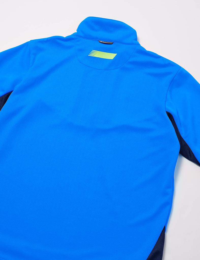 New Balance ABT25218 Junior Half Zip Jersey Soccer Kids SBU 130 Warm-up T-Shirt (Cerine Blue)