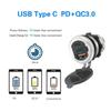 115W Autotelefonladegerät 12V 24V Schnellladung QC 3.0 USB Typ C Schnellladegerät für iPhone Xiaomi Macbook Laptop