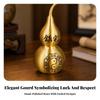 Feng Shui Brass Gourd with Bagua Symbol | DoubleLobed Shape, Calabash YinYang Motif, for