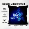 R-Razer Retro Cushion Cover Pattern Printed Pillowcase for Living Room Sofa Cushion Cover & Bedroom Decor