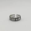 Handcrafted Adjustable Couple Rings Set Geometric Minimalist Vintage Style Unisex Plated Opening Band Men Women