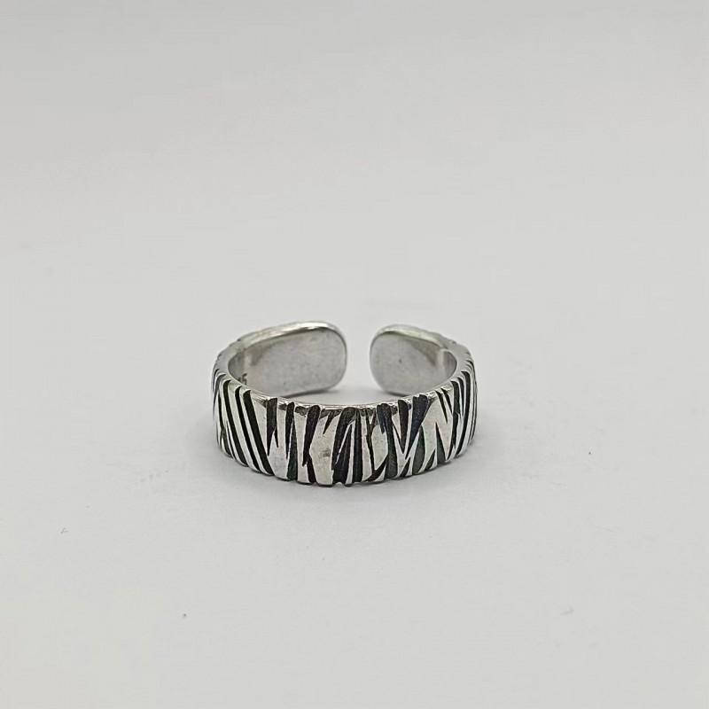 Handcrafted Adjustable Couple Rings Set Geometric Minimalist Vintage Style Unisex Plated Opening Band Men Women