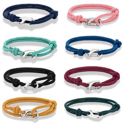 Adjustable Lobster Clasp Couple Bracelet Simple Double Layer Milanese Rope Bands
