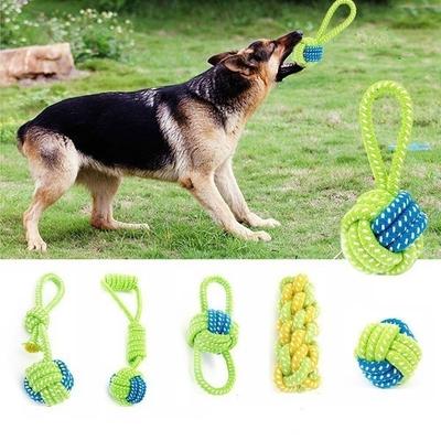 Jucărie pentru câini Câini mestecă frânghie de bumbac Nod minge Slefuit dinți Odontoprisis Jucării pentru animale de companie Câini mici și mari