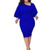 Summer long-sleeved temperament commuter slim-fitting hip-wrapped professional office temperament dress